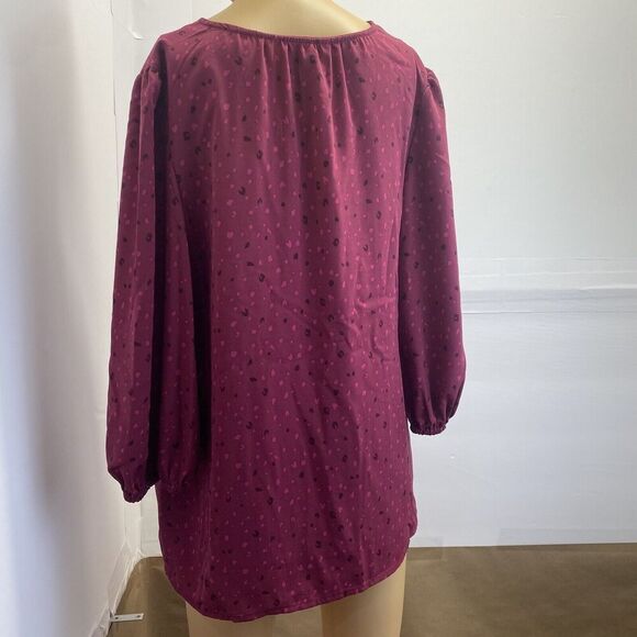 Ingrid & Isabel Maternity‎ 3/4 Sleeve Ruffle Waist Woven Top Size XS - Picture 4 of 16